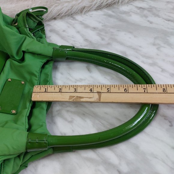 Kate Spade Green Nylon and Patent Leather Shoulder Bag - Picture 12 of 12